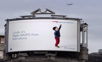 Look Up and see a British Airways aircraft