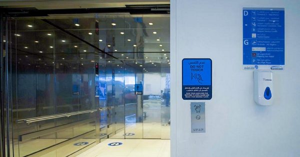 Abu Dhabi Airport elevators are now contactless