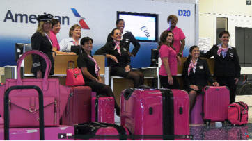 American Airlines breast cancer awareness