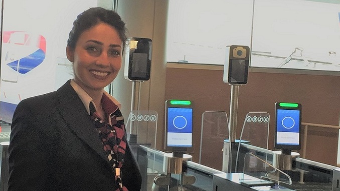 British Airways biometric boarding at Orlando