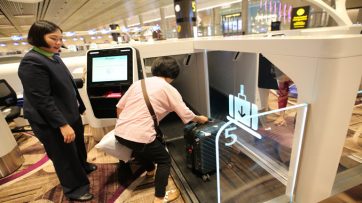 Changi T4 auto bag drop