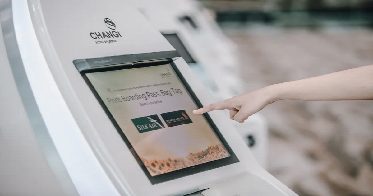 Changi contactless check-in kiosk