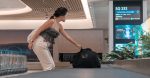 Changi passenger at baggage reclaim