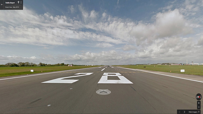 Dublin Airport maps airfield with Google Street View