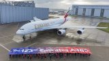 Emirates received its 123rd A380m from Airbus in Hamburg