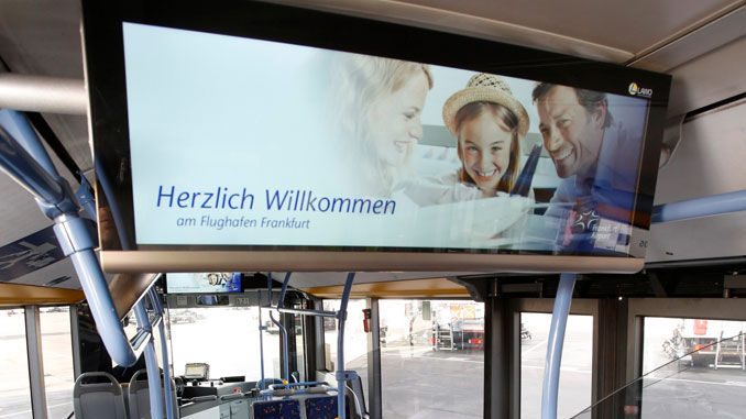 Free Wi-Fi and Information Monitors on apron buses at FRA