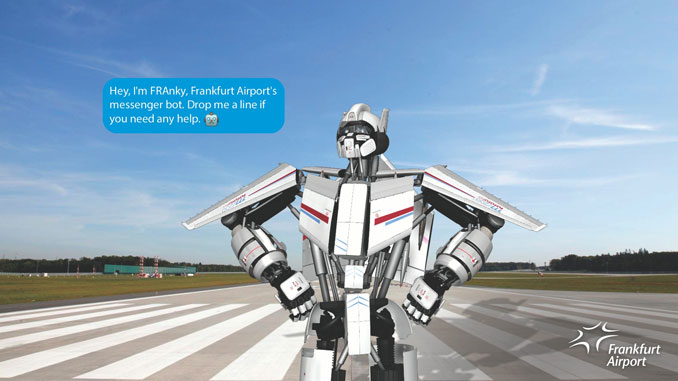 Messenger bot FRAnky welcomes passengers to Frankfurt Airport