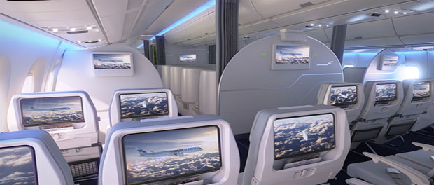 Finnair A350 has 11 inches screens in Economy class.