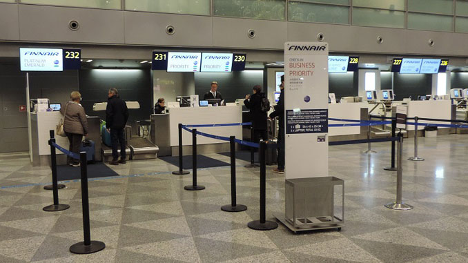 Finnair testing biometric check-in at Helsinki