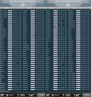 Real-time flight info from Hilton Arlington in Texas