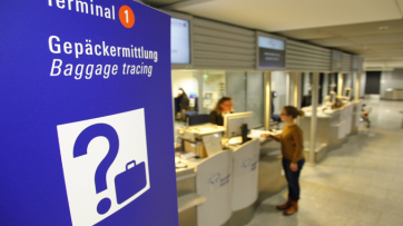 Baggage tracing desk at Frankfusrt