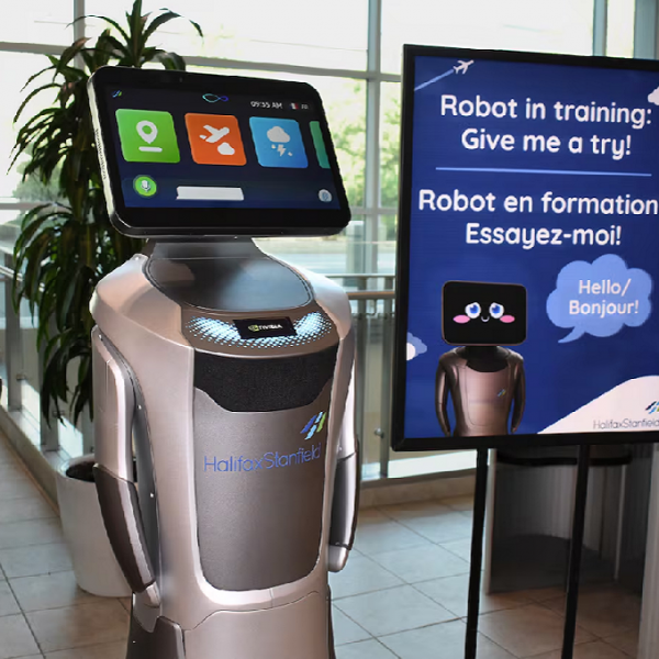 Robots guide passengers at Halifax Stanfield