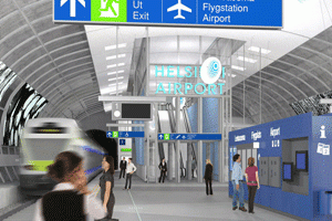 Helsinki Airport will become a train station