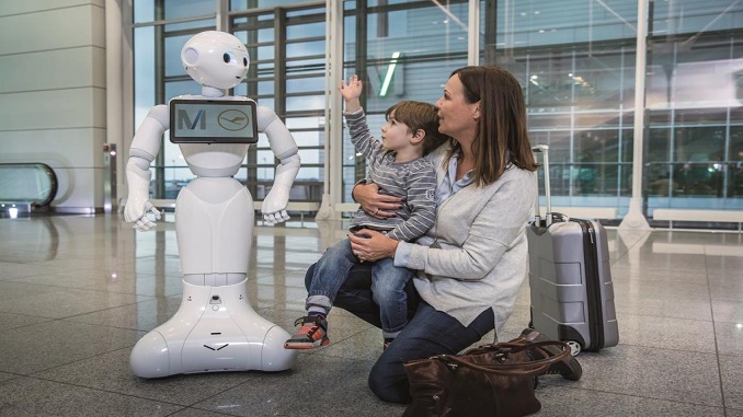 Josie Pepper robot at Munich Airport