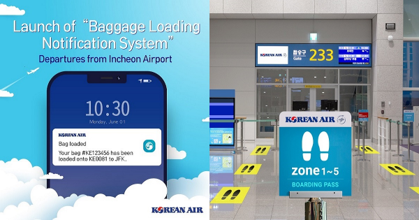 Korean Air launches baggage notification for its app and back-to-front boarding