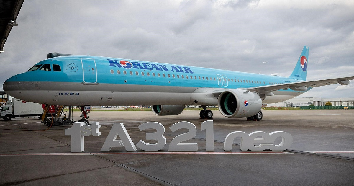 Korean Air receives its first Airbus A321neo and its got lie-flat seats