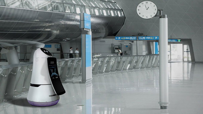 LG unveils its passenger service robot