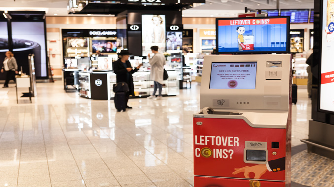 Larnaca Airport unveils self-service coin changing kiosk