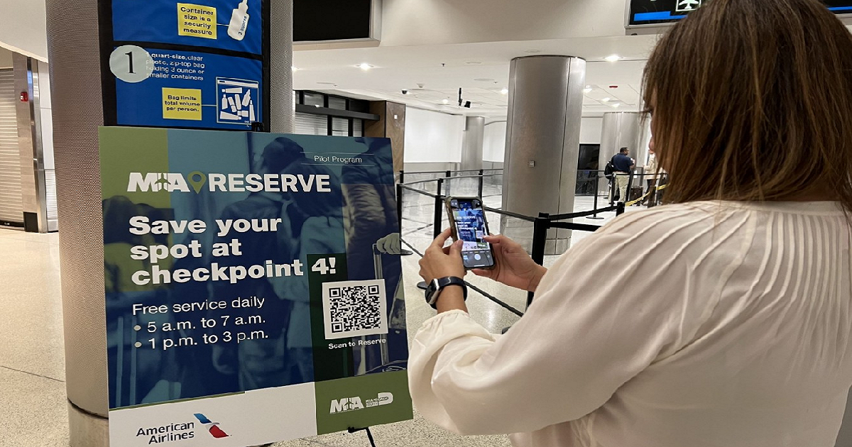 MIA trials booked TSA screening times