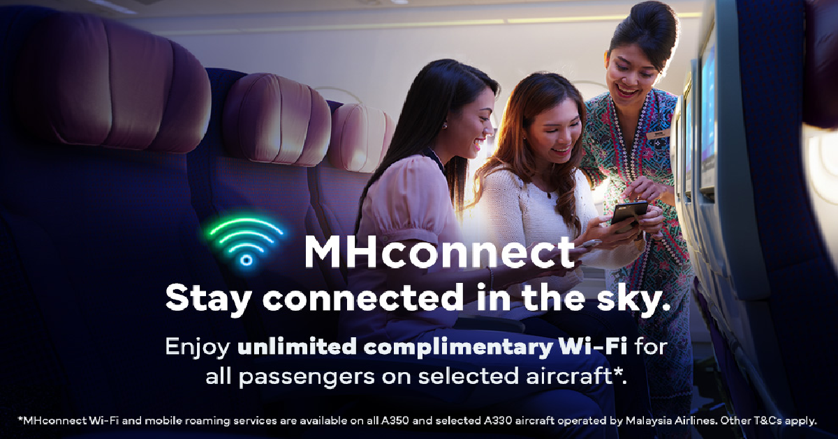 Malaysia Airlines free Wi-Fi