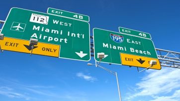 Miami Airport Exit sign