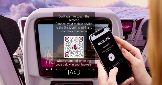 Qatar Airways touchless IFE