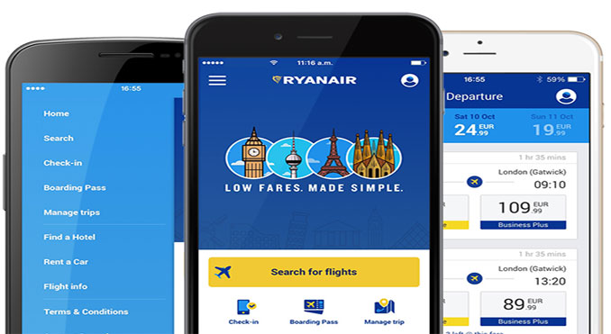 Ryanair updates mobile app
