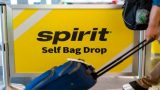 Spirit Airlines self bag drop at DFW