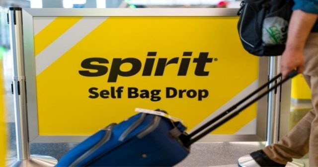 Spirit Airlines self bag drop at DFW