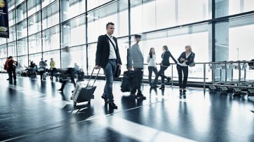 Passengers at Vienna Airport