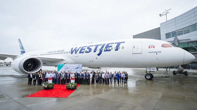 WestJet first Boeing 787 Dreamliner
