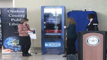 Digital library kiosk opens at North Carolina airport